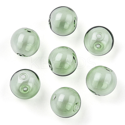 Transparent Blow High Borosilicate Glass Globe Beads LS-X-GLAA-T003-09D-1