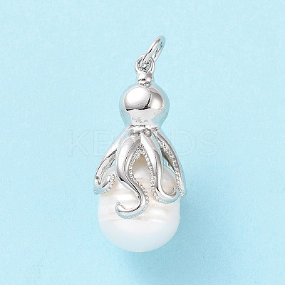 Shell Pearl Pendants KK-C004-10P-1