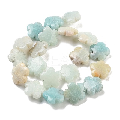 Natural Flower Amazonite Beads Strands G-F769-F01-02-1