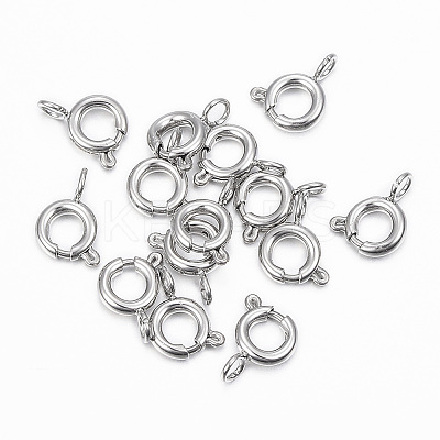 Tarnish Resistant 304 Stainless Steel Smooth Surface Spring Ring Clasps LS-STAS-H396-B-02P-1
