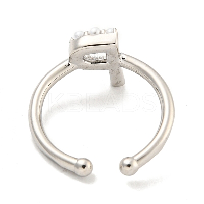 Rack Plating Brass Open Cuff Rings for Women RJEW-F162-01P-P-1