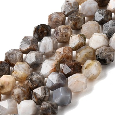 Natural Bamboo Leaf Agate Beads Strands G-Z119-A27-03-1