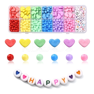 Opaque Acrylic Beads SACR-YW0001-45-1