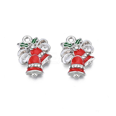 Rack Plating Alloy Enamel Pendants ENAM-N055-143P-1