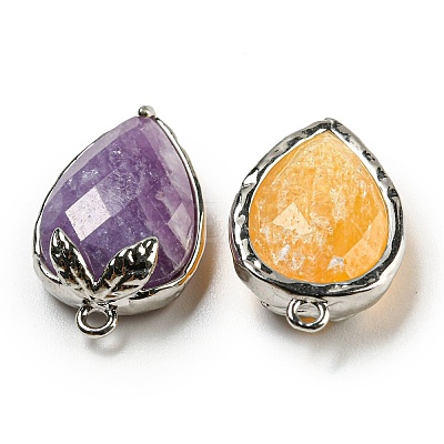 Natural & Synthetic Mixed Gemstone Faceted Pendants G-M431-06P-A-1