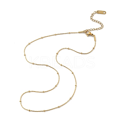 2MM 304 Stainless Steel Satellite Chain Necklaces for Women Men NJEW-F351-02G-1