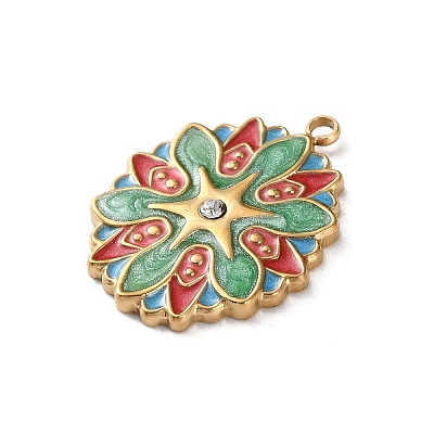 304 Stainless Steel Enamel Pendants STAS-Z146-02G-02A-1