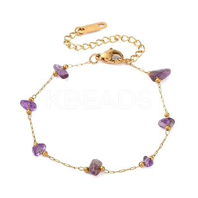 Ion Plating(IP) 304 Stainless Steel Mesh Chain Bracelet for Women BJEW-S003-04G-1