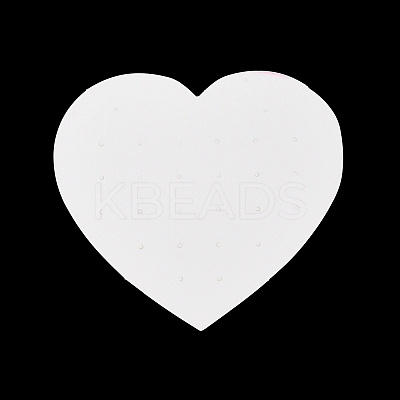 Heart Shaped Paper Earring Display Cards AJEW-A051-05-1