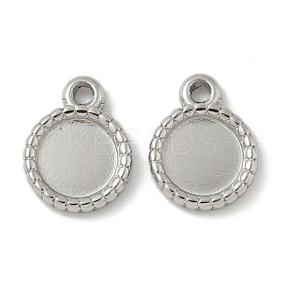 304 Stainless Steel Pendant Cabochon Settings STAS-D127-02P-1