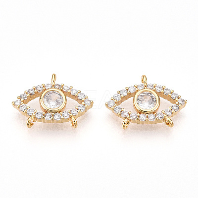 Brass Pave Clear Cubic Zirconia Charms KK-N254-170G-1