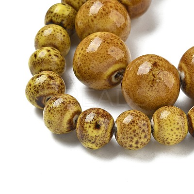 Handmade Porcelain Beads Strands PORC-B002-19H-1