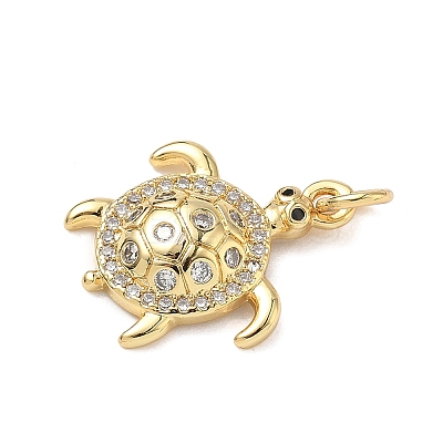 Brass Micro Pave Cubic Zirconia Pendants KK-D426-25F-G-1