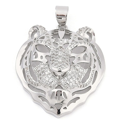 Brass Micro Pave Cubic Zirconia Pendants KK-M307-10P-1
