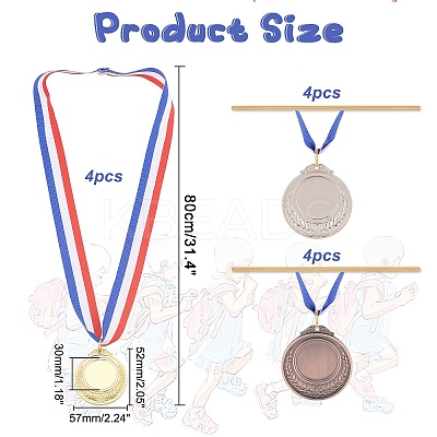 Sports Medal Zinc Alloy Pendant Cabochon Settings PALLOY-GA0001-05-1
