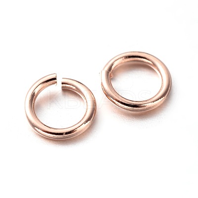 Eco-Friendly PVD Vacuum Plating & Long-Lasting Plated Brass Open Jump Rings LS-X-KK-E663-4mm-RG-1