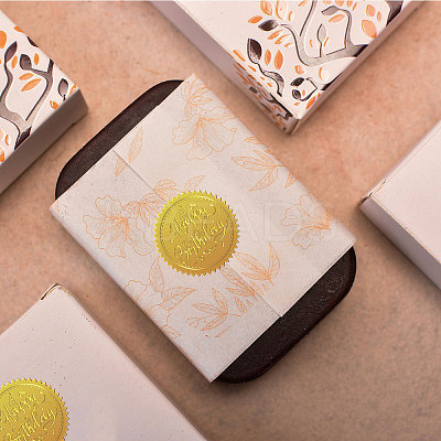 Plastic Self Adhesive Gold Foil Embossed Stickers DIY-WH0211-375-1