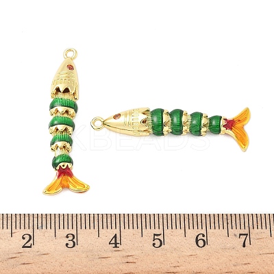 Brass Micro Pave Cubic Zirconia Enamel Pendants KK-G539-02G-03-1