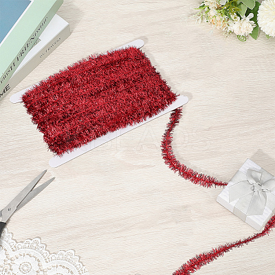 25 Yards Polyester Filigree Sparkle Tinsel Hanging Garland DIY-CY0001-97A-1