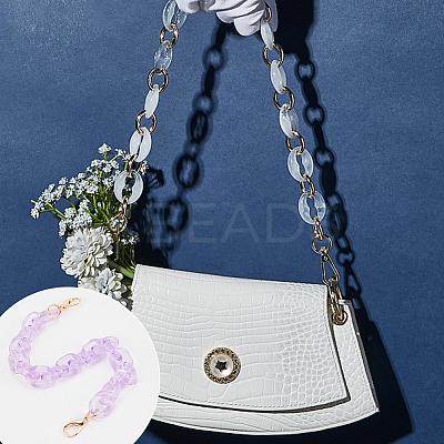 5Pcs 5 Colors Transparent Acrylic Cable Chain Bag Straps DIY-WR0002-47-1