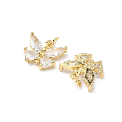 Brass with Cubic Zirconia Pendants KK-Q068-05G-1