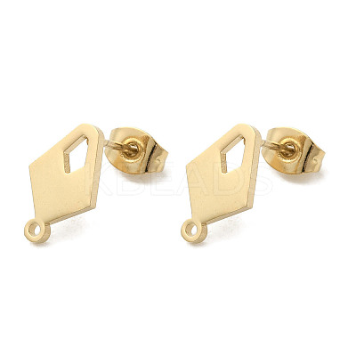 Ion Plating(IP) 304 Stainless Steel Stud Earring Findings STAS-I206-13G-1