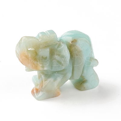 Elephant Natural Gemstone Figurine Display Decoration G-F737-02B-1