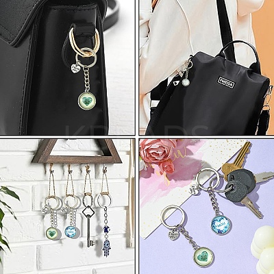 Alloy Glass Keychain KEYC-YW00068-01-1