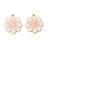 10Pcs 304 Stainless Steel Enamel Pendants STAS-CJD0001-02-1