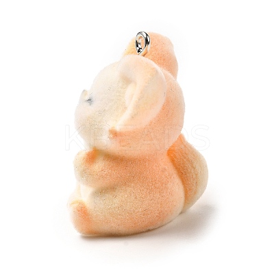 Flocky Opaque Resin Pendants LS-FIND-I044-18A-1