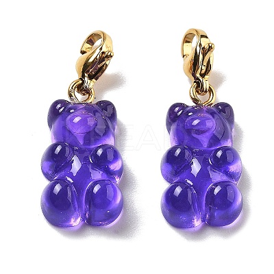 Bear Resin Pendant Decorations STAS-M092-01G-11-1