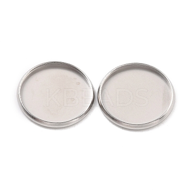 Non-Tarnish 316 Surgical Stainless Steel Cabochon Tray Settings STAS-I187-06F-P-1