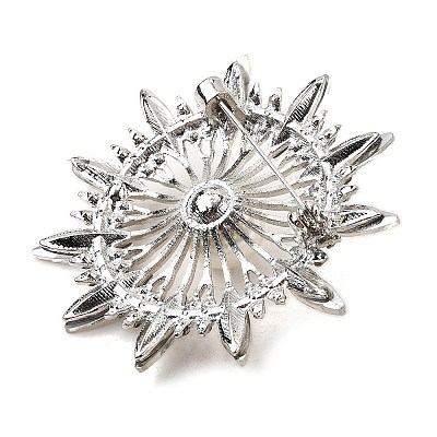 Sunflower Rhinestone Brooch Pins JEWB-A029-01S-01-1-1