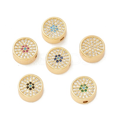 Rack Plating Eco-Friendly Brass Beads KK-K267-08G-1