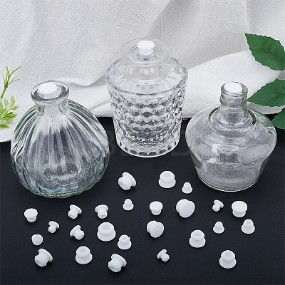 32Pcs 4 Style Silicone Bottle Seal Plug AJEW-GF0008-10D-02-1