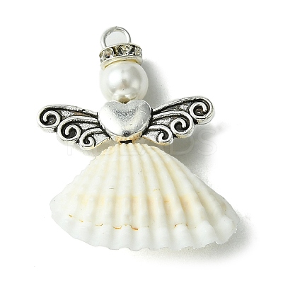Alloy Spiral Shell Pendants PALLOY-TA00084-1