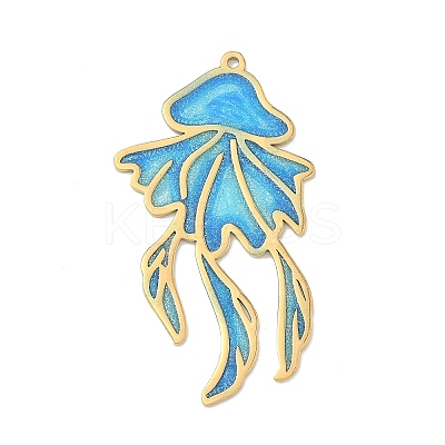 Ocean Theme 304 Stainless Steel Enamel Pendants LS-STAS-G373-01A-01-1