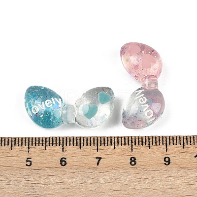 Transparent Resin Enamel Beads RESI-L047-07-1