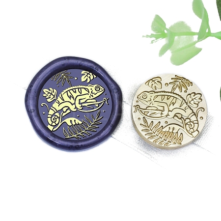 Golden Tone Wax Seal Brass Stamp Head PW-WG0CF5C-07-1