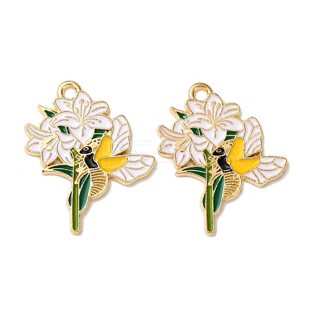 Alloy Enamel Pendants X1-FIND-H051-07G-1