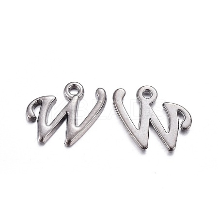 Gunmetal Plated Alloy Letter Pendants LS-PALLOY-J718-01B-W-1