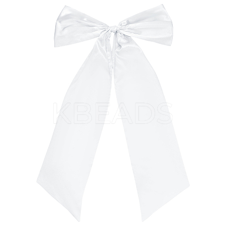 Polyester Big Bowknot for Christmas Decoration HJEW-WH0063-006B-1