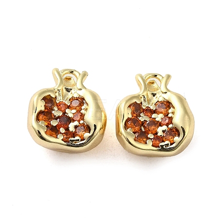 Brass Micro Pave Cubic Zirconia Pendants X-KK-H455-16G-1