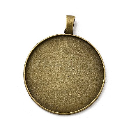 Vintage Tibetan Style Alloy Pendant Cabochon Settings TIBEP-M018-146AB-NF-1
