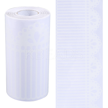 PVC Waterproof Self-adhesive Lace Flower Stickers for Glass Window Decoration DIY-WH20002-636A-1