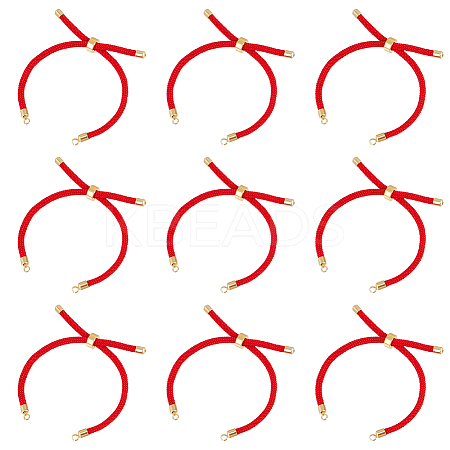 10Pcs Twisted Nylon Cord Slider Bracelet Making MAK-UN0001-54B-1