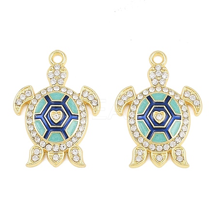 Alloy Colorful Enamel Pendants FIND-C095-02G-1