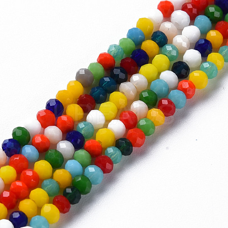 Faceted Glass Beads Strands GLAA-S197-001A-A01-1