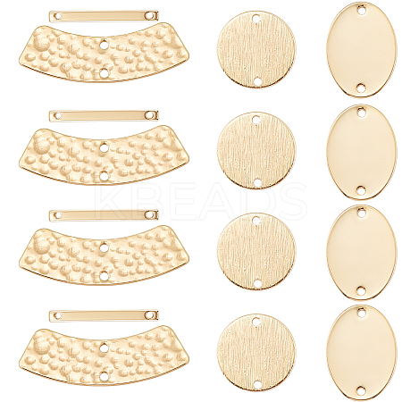 24Pcs 4 Styles Brass Connector Charms KK-CN0001-99-1