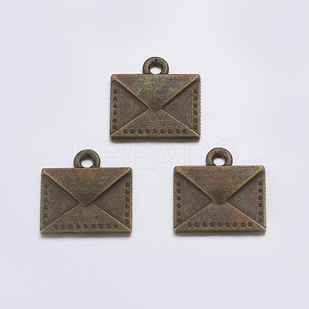 Tibetan Style Alloy Mail Charms LS-EA10712Y-AB-1